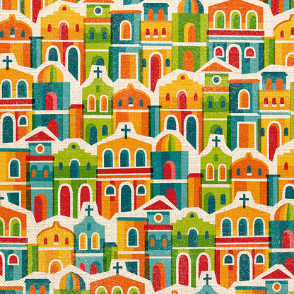 Town Building Stripe - Multi