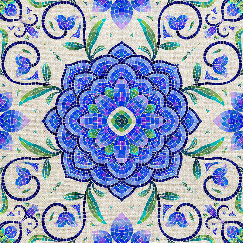 Mosaic Magic - Grey/Blue