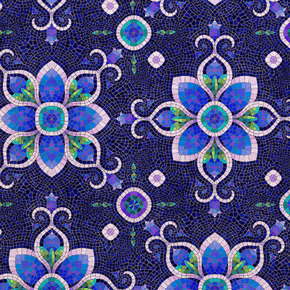 Tile Medallions - Dark Blue