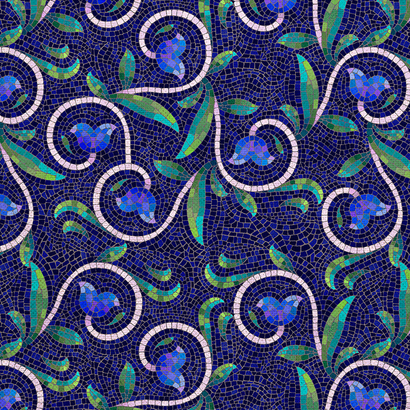 Vine Toss - Dark Blue/Green