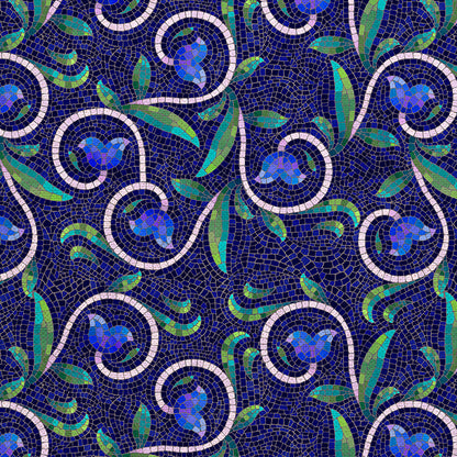 Vine Toss - Dark Blue/Green