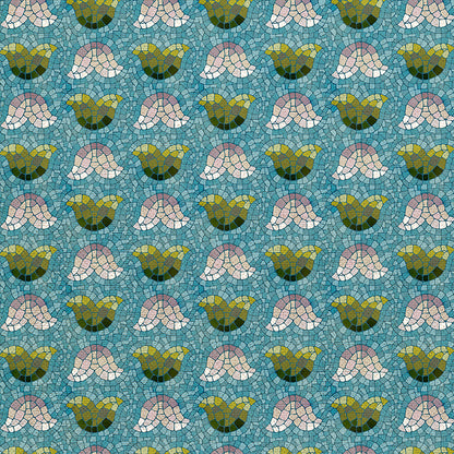 Tulip Petals - Aqua/Pink