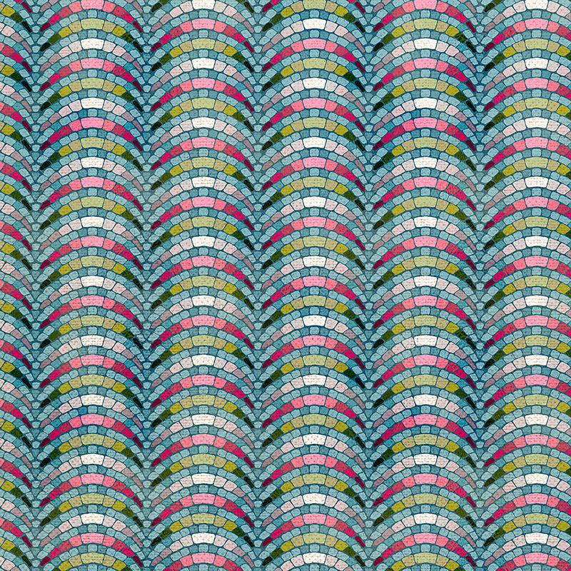 Arch Stripe - Aqua/Pink