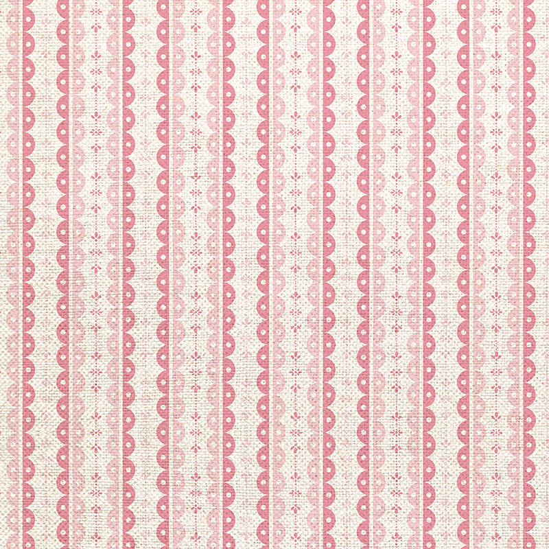 Scallop Stripe - Pink