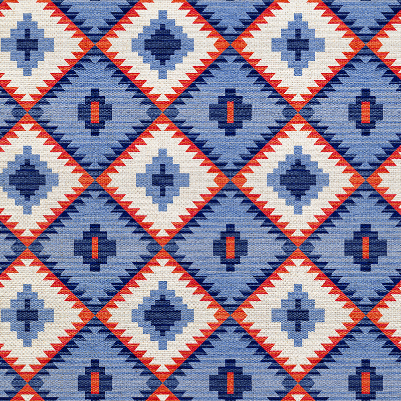 Desert Geometry - Blue/Red