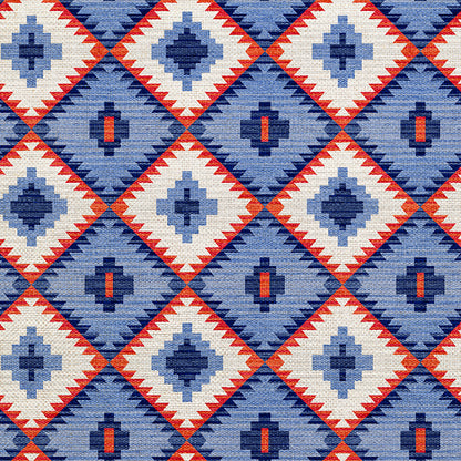 Desert Geometry - Blue/Red