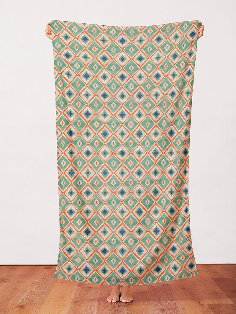 Desert Geometry - Green/Cream