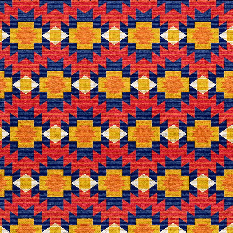 Adobe Sunset - Blue/Red