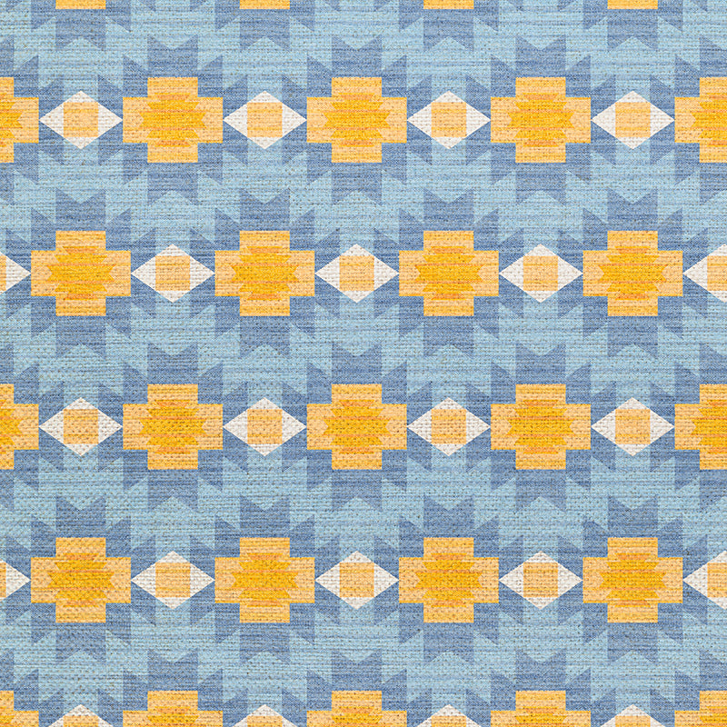 Adobe Sunset - Blue/Yellow