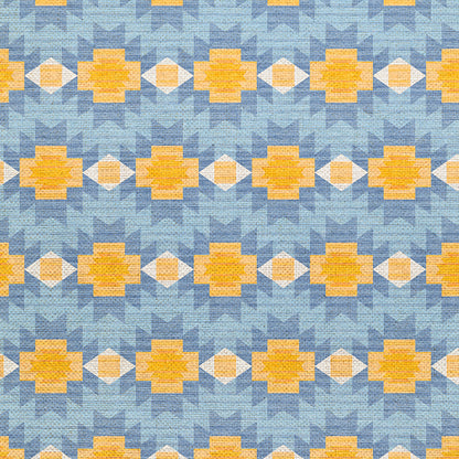 Adobe Sunset - Blue/Yellow
