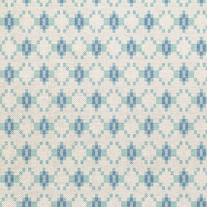 Southwest Argyle - Peach/Teal