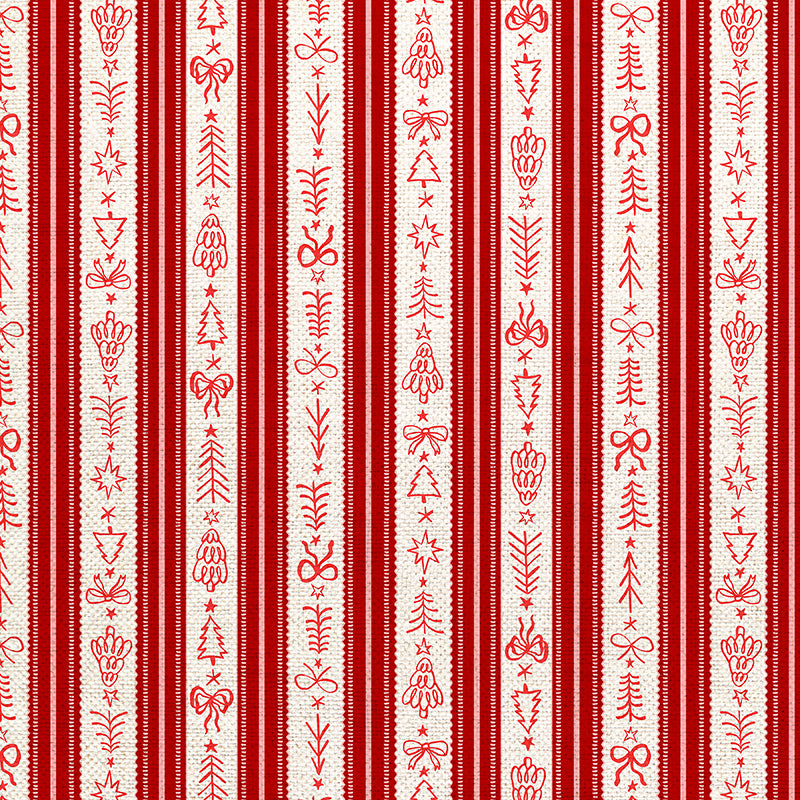 Holiday Stripes - Red