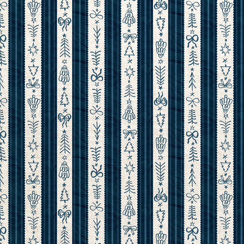 Holiday Stripes - Blue