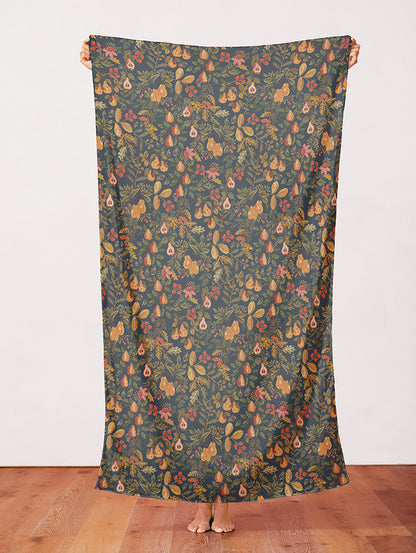 Pears & Florals - Navy