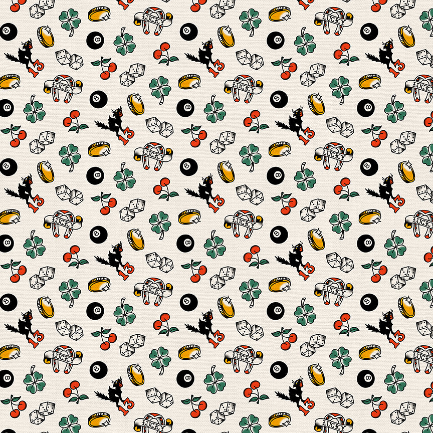 Lucky Tattoo Toss - White