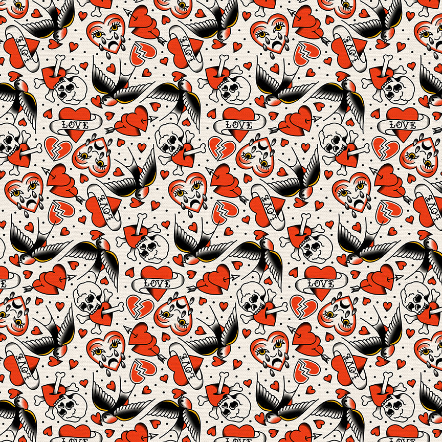 Heart Eagle Tattoos - White