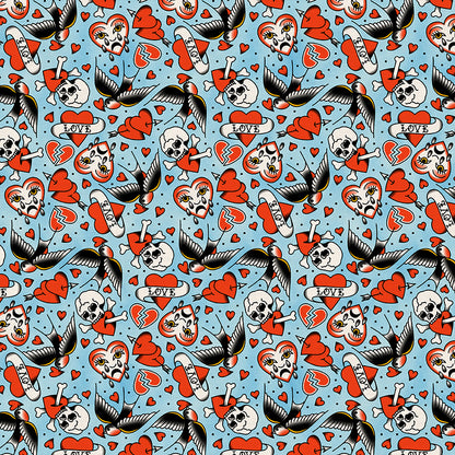 Heart Eagle Tattoos - Blue