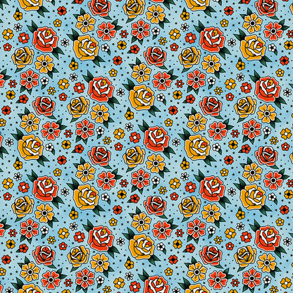 Flower Tattoos - Blue