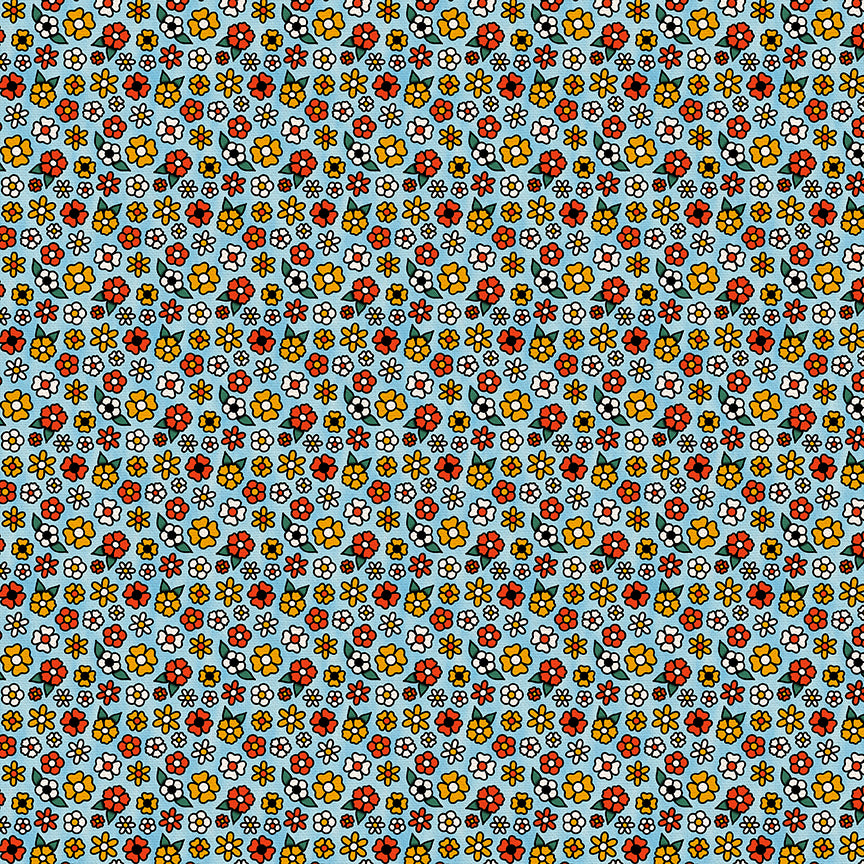 Ditsy Flower Tattoos - Blue