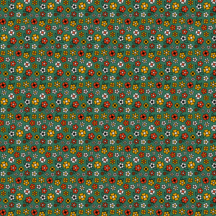 Ditsy Flower Tattoos - Green