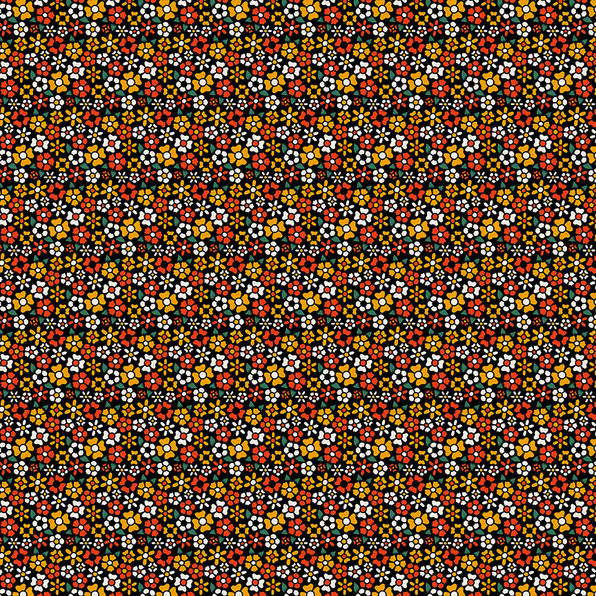 Ditsy Flower Tattoos - Black