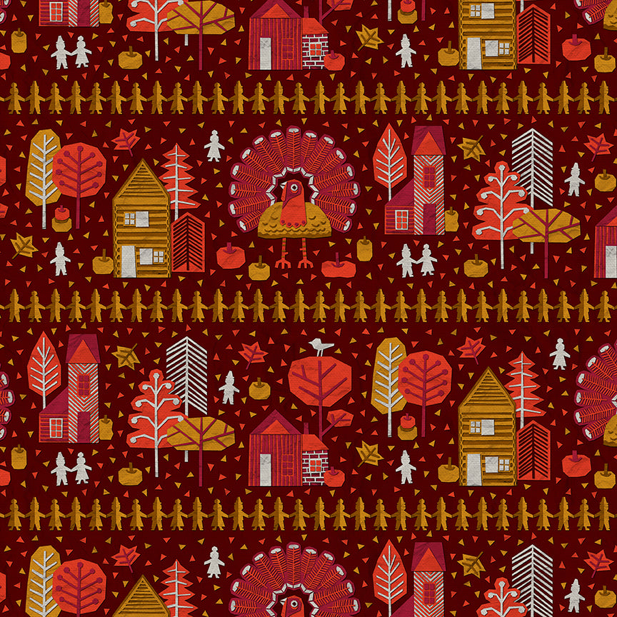 Thanksgiving Paper-Cut - Red