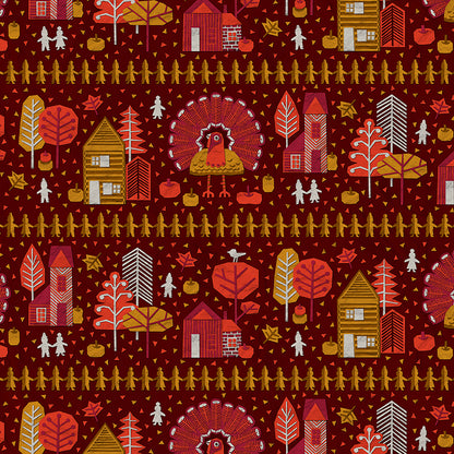 Thanksgiving Paper-Cut - Red