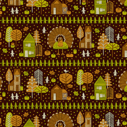 Thanksgiving Paper-Cut - Brown
