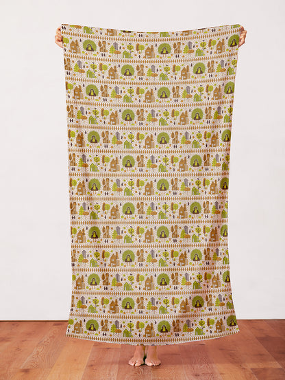 Thanksgiving Paper-Cut - Cream/Green