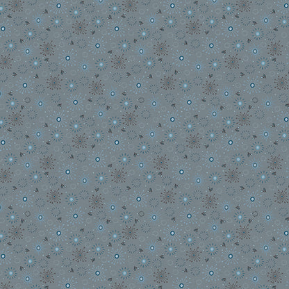 Large Snow Flakes - Grey/Blue