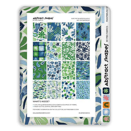Abstract Shapes - Blue/Green - Flat Fat Stack 14 PC