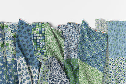 Abstract Shapes - Blue/Green - Flat Fat Stack 14 PC
