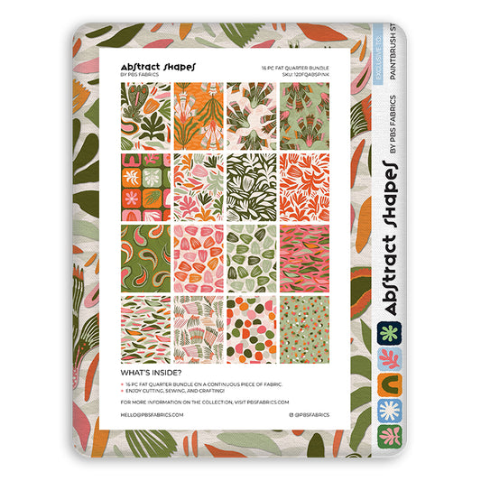 Abstract Shapes - Green/Pink - Flat Fat Stack 14 PC