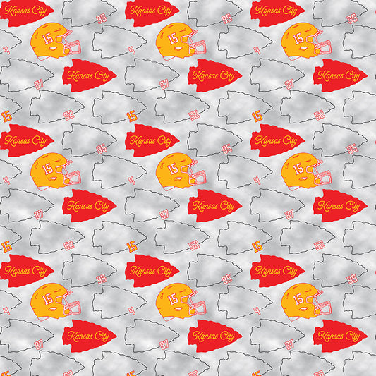 15 Helmet - Red/Grey