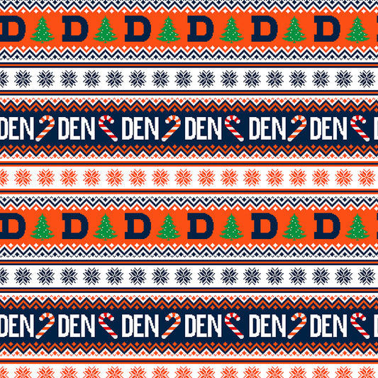 Holiday Sweater - Blue/Orange