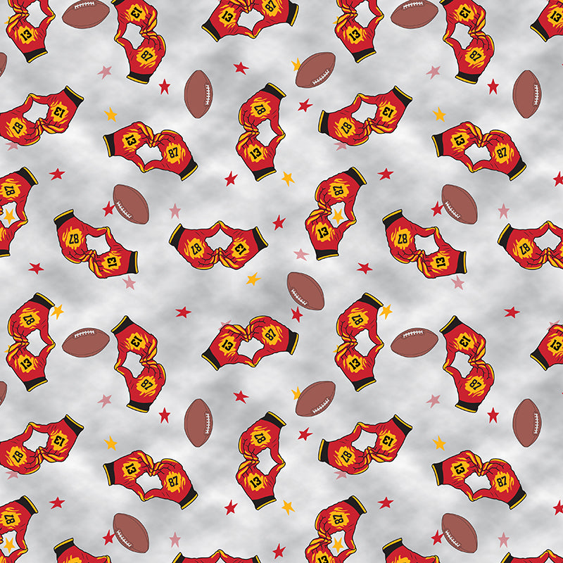 Heart Hands - Grey/Red