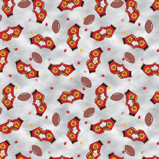 Heart Hands - Grey/Red