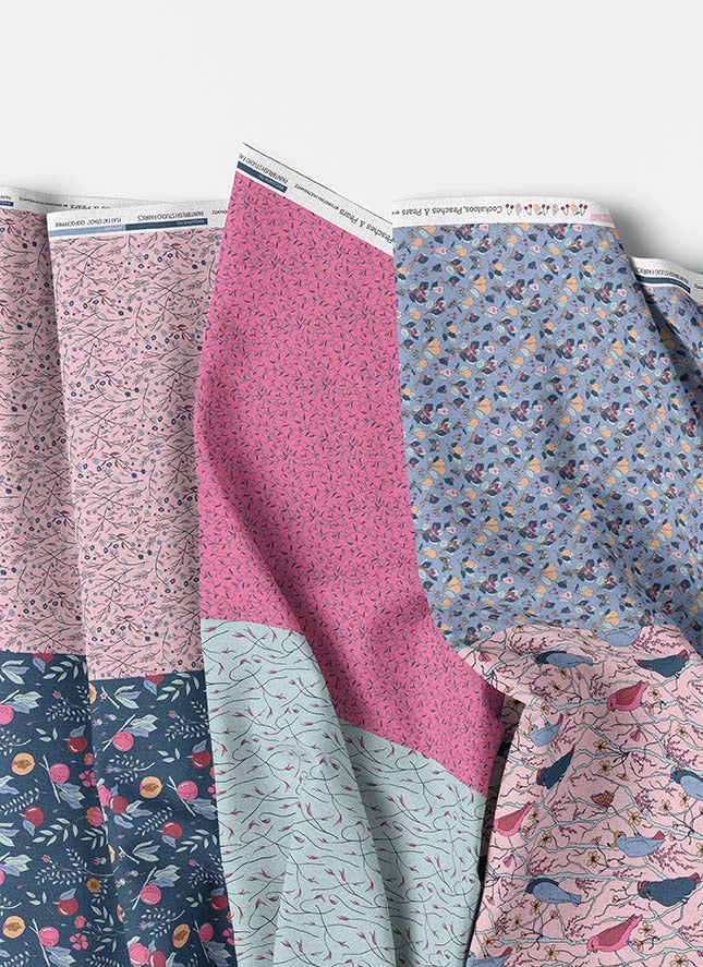 Cockatoos, Peaches & Pears  - Flat Fat Stack 6 PC
