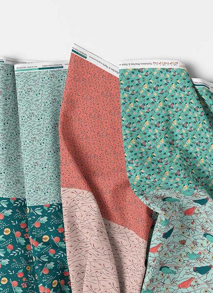 Cockatoos, Peaches & Pears  - Flat Fat Stack 6 PC