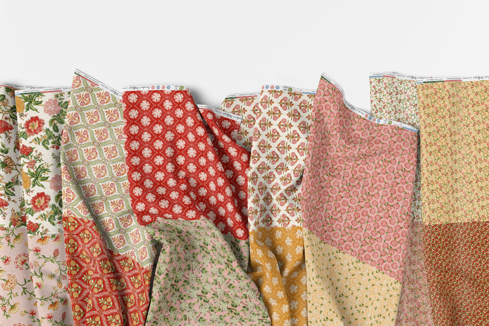 Grandma's Wallpaper - Red/Gold - Flat Fat Stack 14 PC