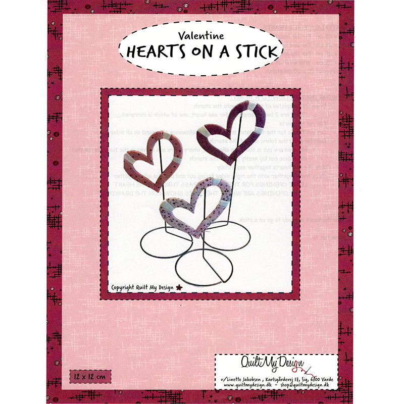 Valentine Hearts on a Stick Pattern