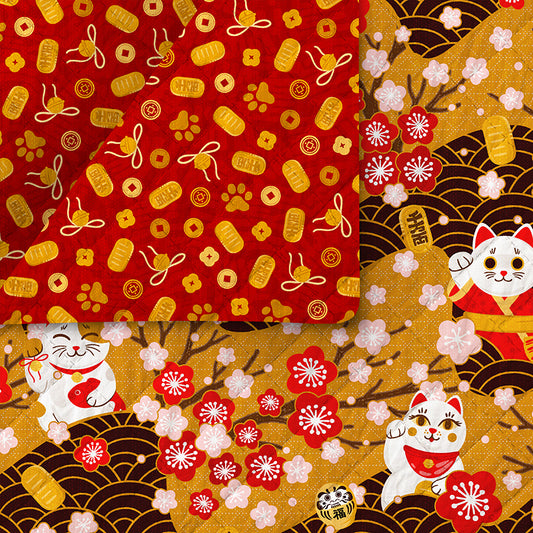 Lucky Cat Pre-Quilt