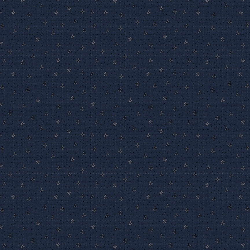Mini Flowers - Navy
