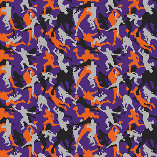 Football Camo - Purple/Orange