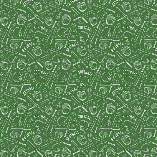 Softball Text - Green
