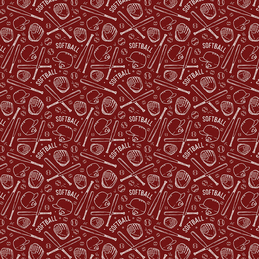 Softball Text - Maroon