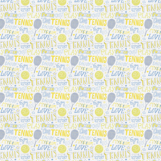 Tennis Text - Yellow
