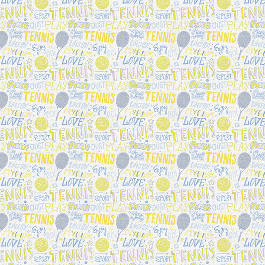 Tennis Text - Yellow
