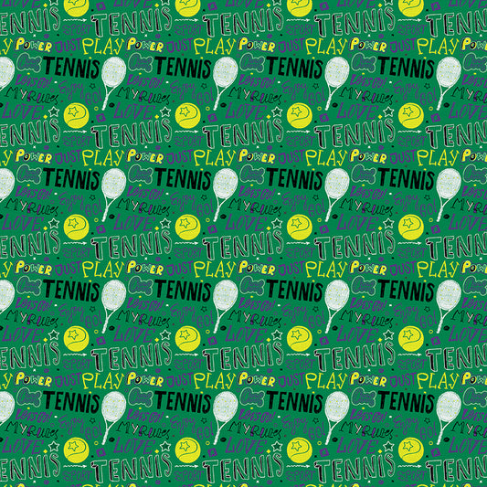 Tennis Text - Green