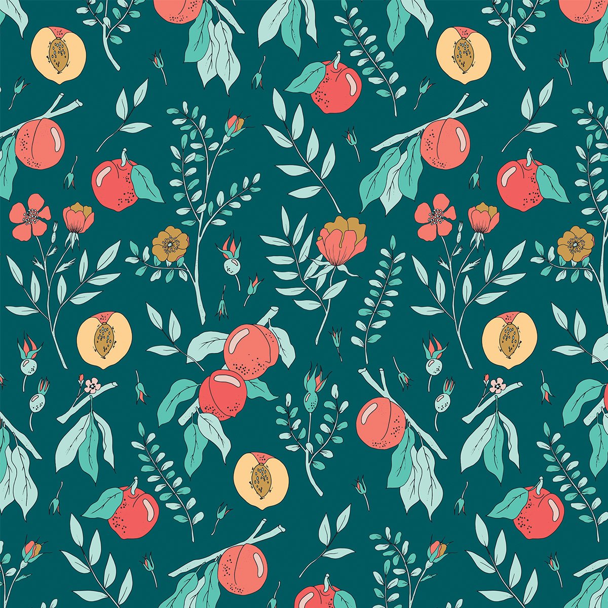 Peaches - Dark Green